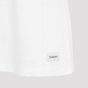 SAINT LAURENT Essential White Crewneck Tee