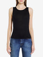 SAINT LAURENT Chic Black Knit Top with Signature Logo