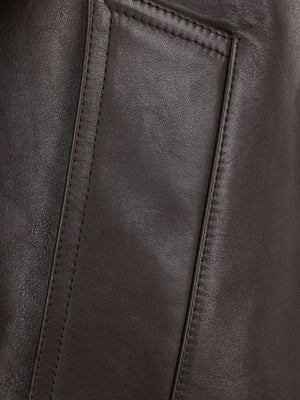 BOTTEGA VENETA Stylish Brown Calf Leather Jacket for Women