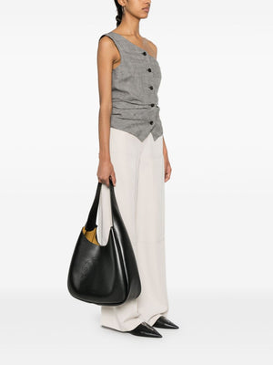 STELLA MCCARTNEY Eco-Chic Black Faux Leather Hobo Handbag