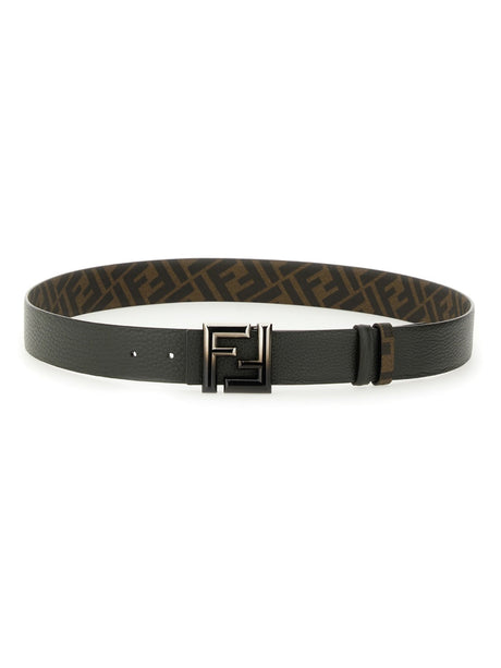 FENDI Luxury Leather Belt - Men's 100% Calfskin, Made in Italy