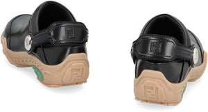 FENDI Men's Black Leather Clog for SS24