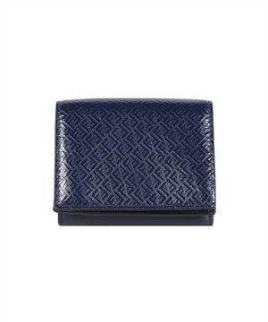 FENDI Navy Leather Trifold Wallet for Men - FW22