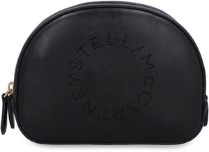 STELLA MCCARTNEY Vegan Leather Clutch with Gold-Tone Detailing and Contrast Lining