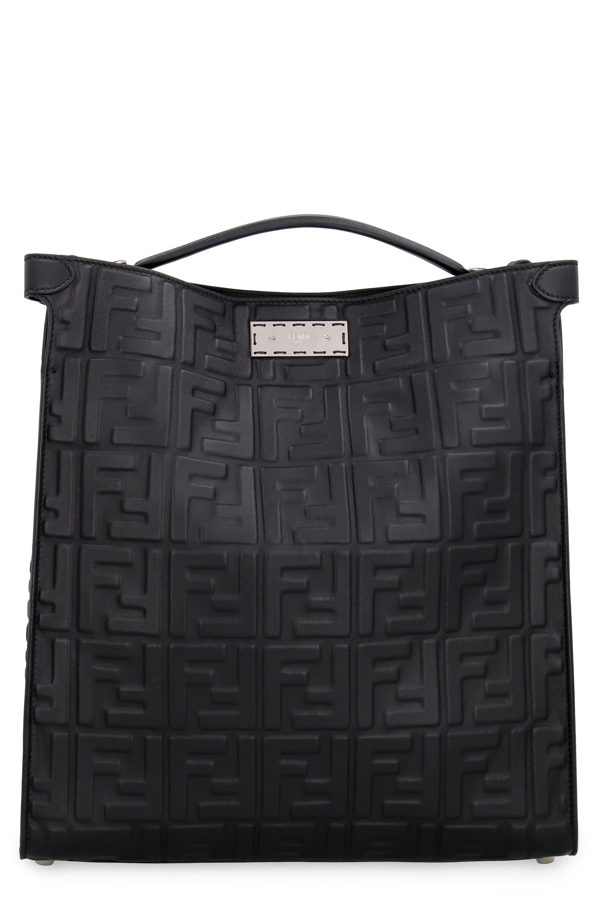 FENDI Men's Peekaboo Black Leather Handbag - 2024 Collection