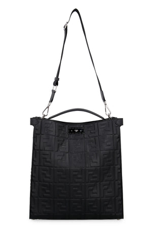 FENDI Men's Peekaboo Black Leather Handbag - 2024 Collection