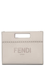 FENDI Trendy Grey Leather Handbag for Women | SS22 Collection