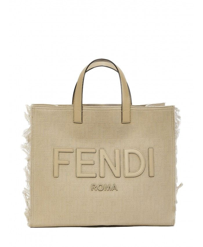 FENDI Jacquard Tote Handbag for Men - Sand, SS23