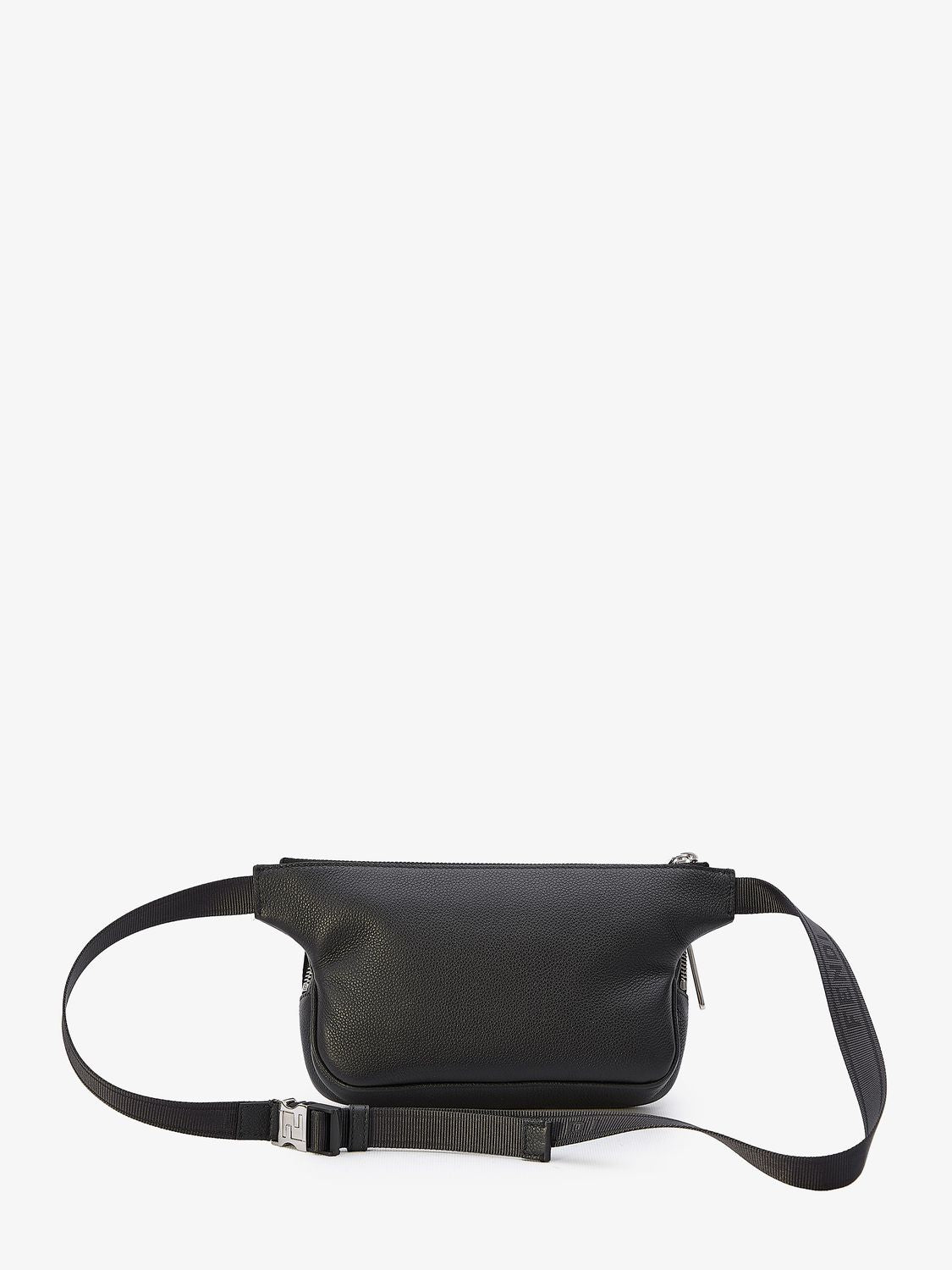 FENDI Mini Black Leather Logo-Embellished Belt Handbag