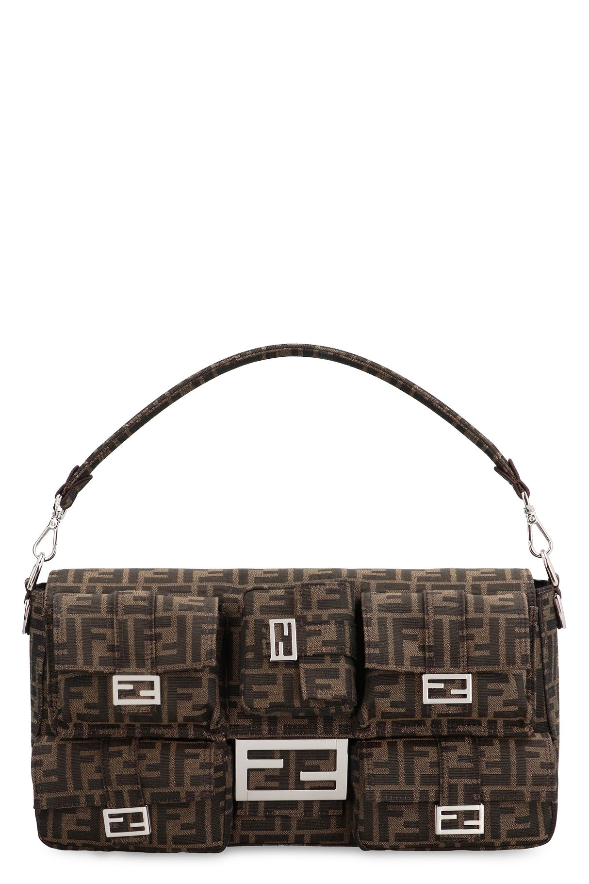 FENDI Maxi Multipocket Baguette Bag with Adjustable Strap