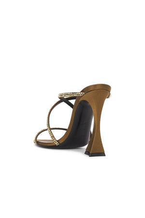 SAINT LAURENT Olive Green Mini Rhinge Sandal