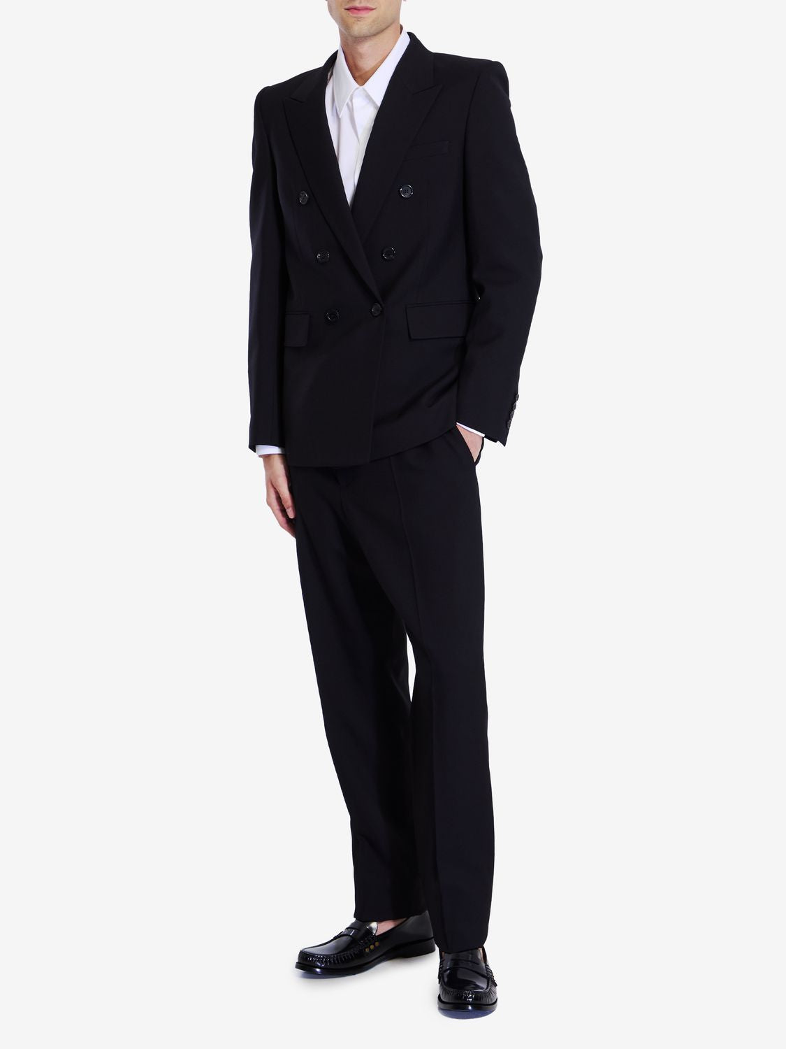 SAINT LAURENT Elevated Black Wool Trousers