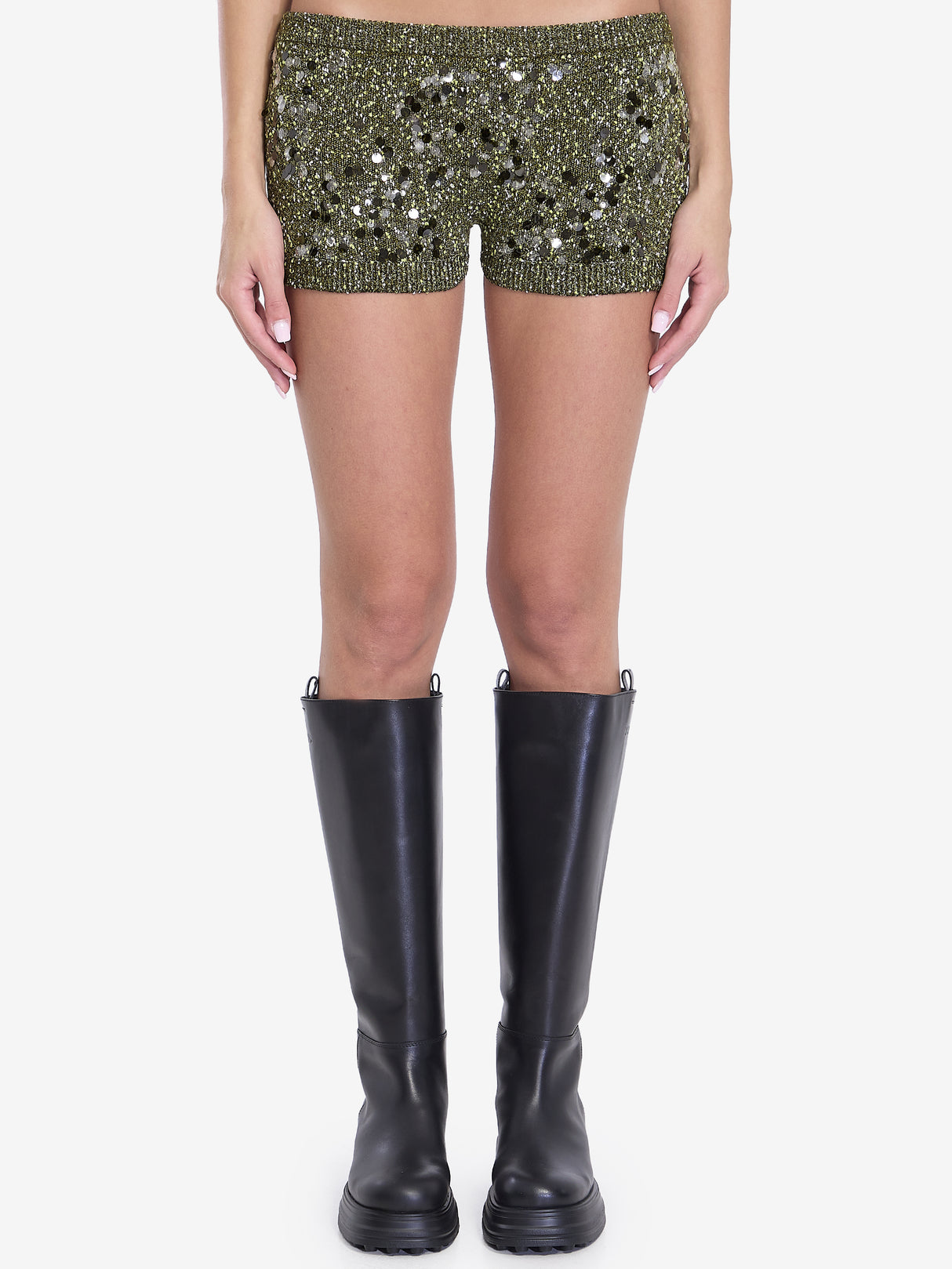 GUCCI Women's Mini Sequin-Embellished Tweed Blend Shorts