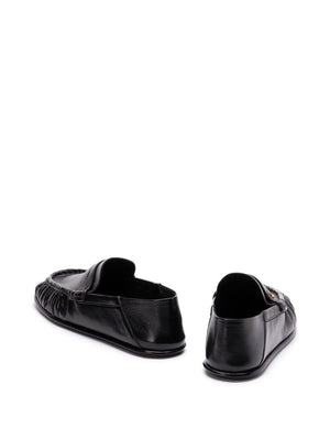 SAINT LAURENT Luxe Lambskin Moccasin Loafers for Men