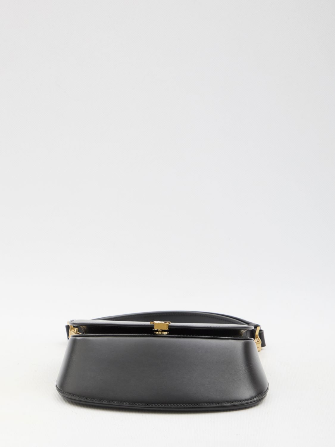 SAINT LAURENT Elegant Cloche Handbag with Golden Accents - Mini Size