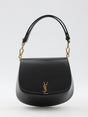 SAINT LAURENT Elegant Cloche Handbag with Golden Accents - Mini Size