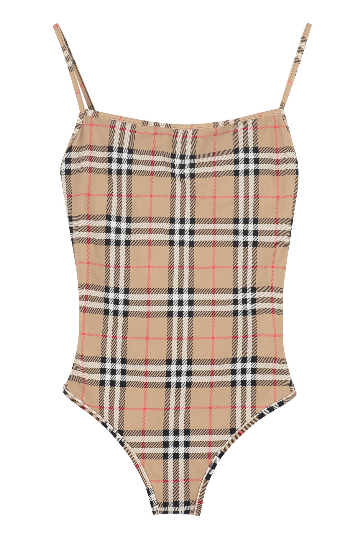 BURBERRY Beige Vintage Check One-Piece Swimsuit for Women