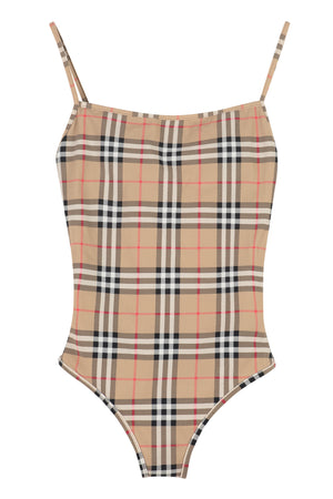 BURBERRY Beige Vintage Check One-Piece Swimsuit for Women