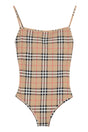 BURBERRY Beige Vintage Check One-Piece Swimsuit for Women