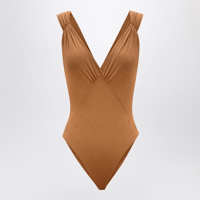 SAINT LAURENT Women's Silk-Blend Crossover Bodysuit