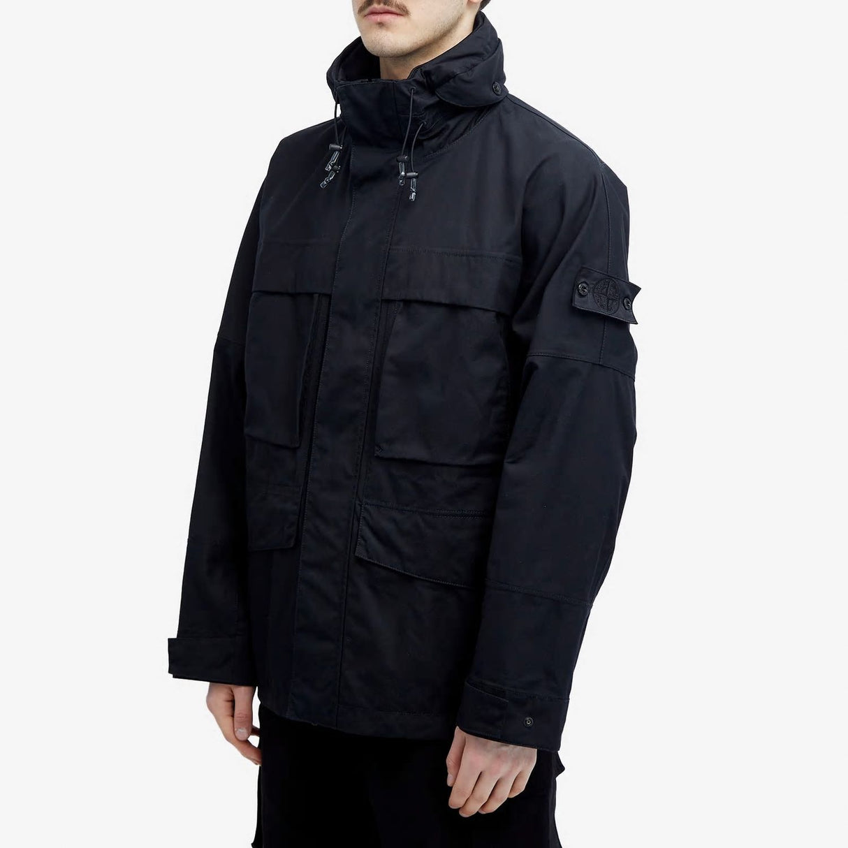 STONE ISLAND Men's Black Giubbotto Ghost Jacket for SS24