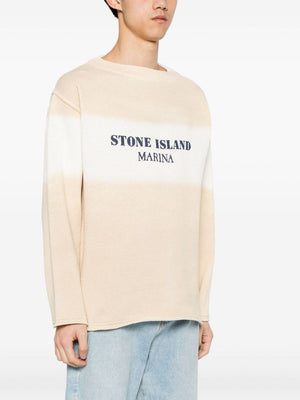 STONE ISLAND Men's Naturbeige Knit Sweater for SS24 Season