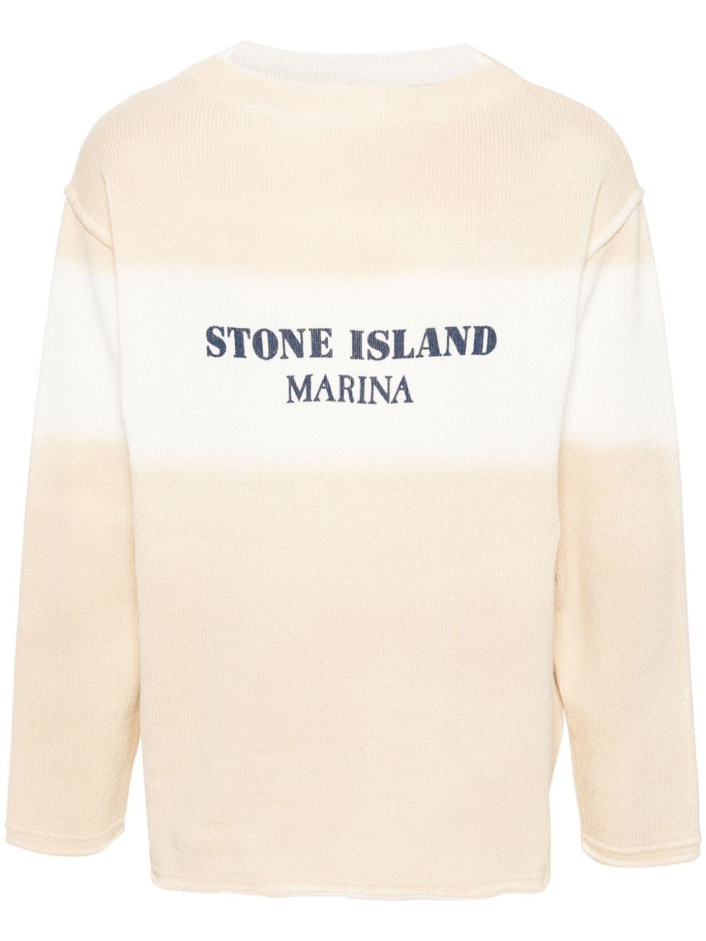 STONE ISLAND Men's Naturbeige Knit Sweater for SS24 Season