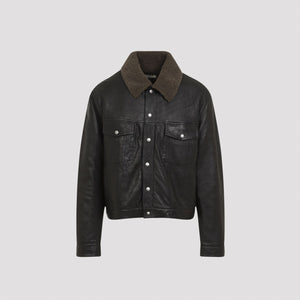 SAINT LAURENT Lamb Leather Motorcycle Jacket for Men - FW24 Collection