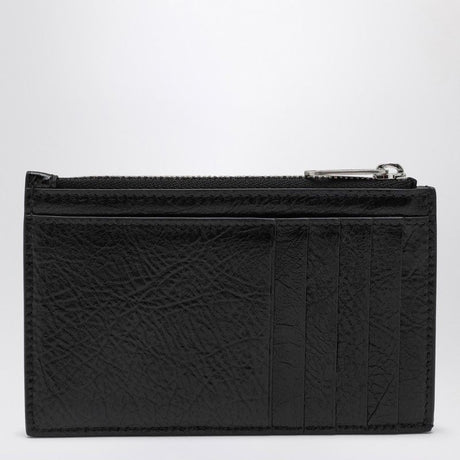 BALENCIAGA Mini Leather Card Holder with Coin Pocket