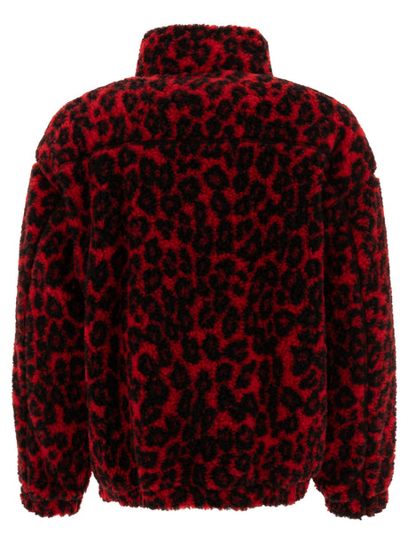 ALEXANDER MCQUEEN Leopard Print Fleece Jacket for Men