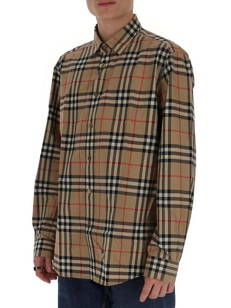 BURBERRY Men's Beige 24SS Long Top for a Stylish and Casual Look