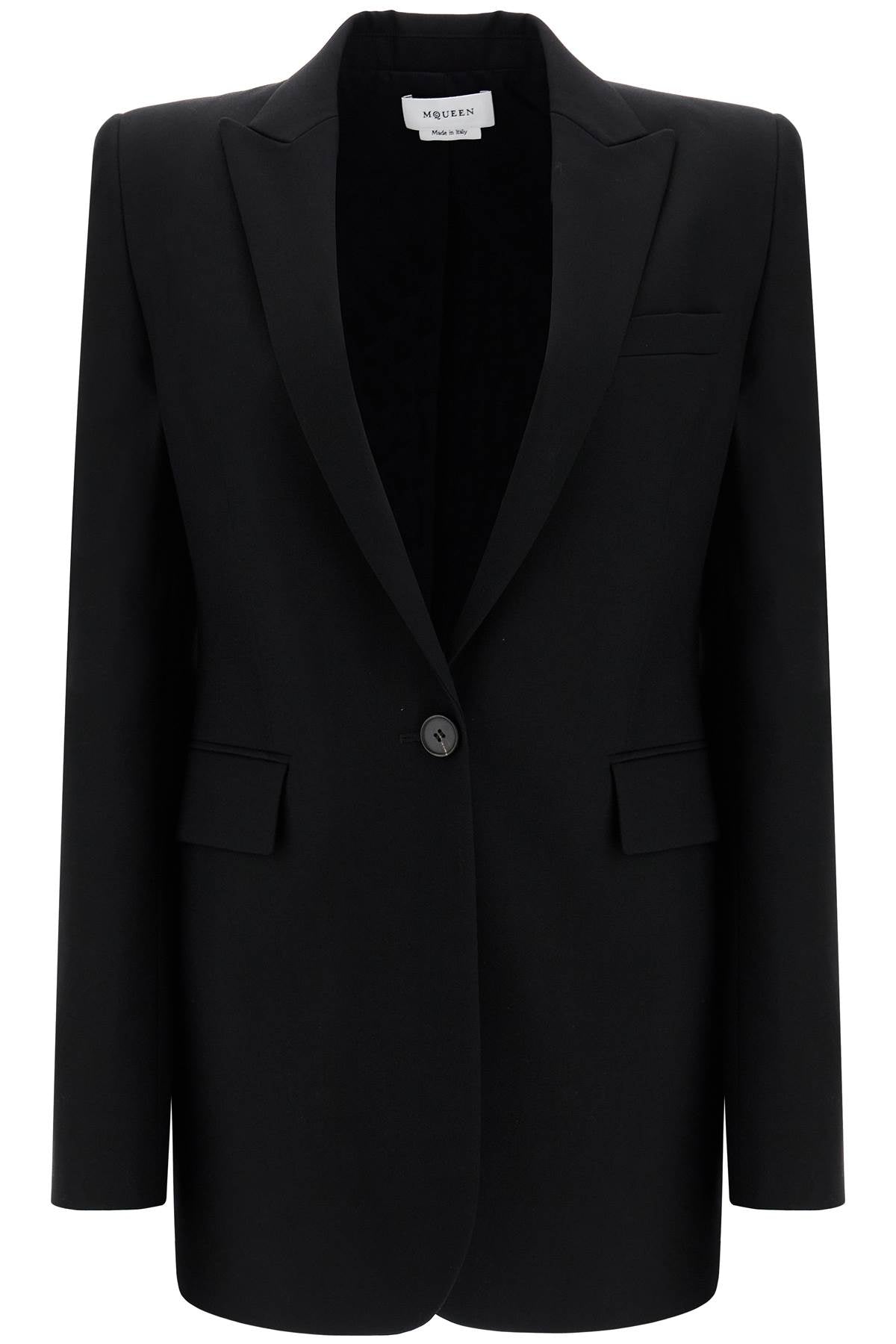 ALEXANDER MCQUEEN GABARDINE JACKET WITH CHAIN