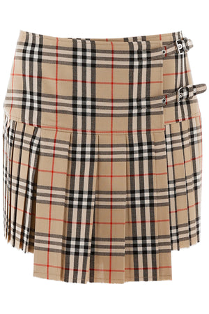 BURBERRY Exquisite Check Mini Kilt Skirt - UK Size 8