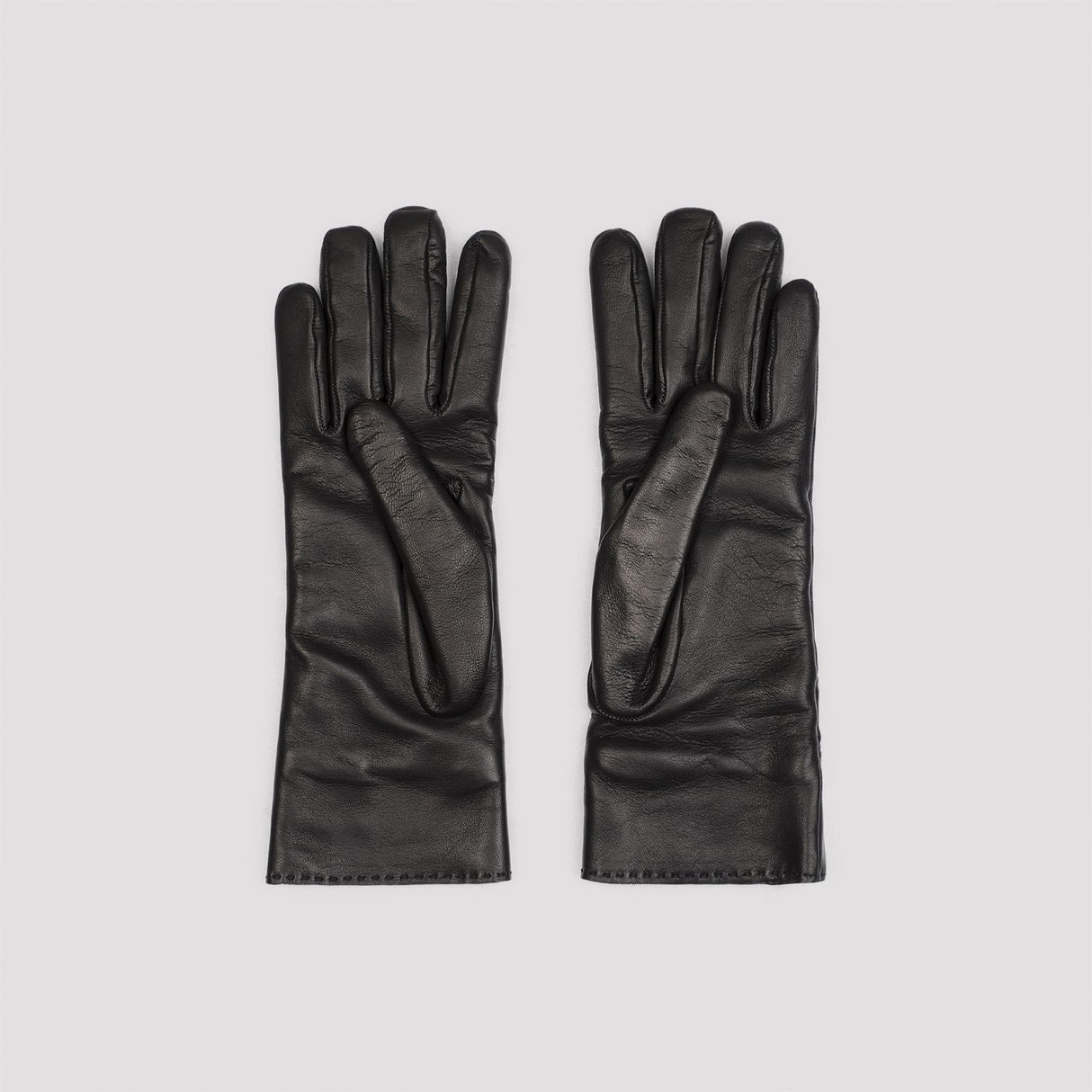 SAINT LAURENT Rivet Detail Leather Gloves for Women