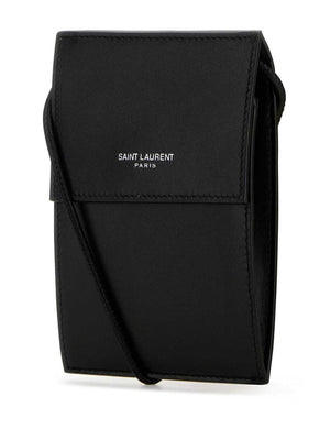 SAINT LAURENT Mini Leather Messenger Bag for Men