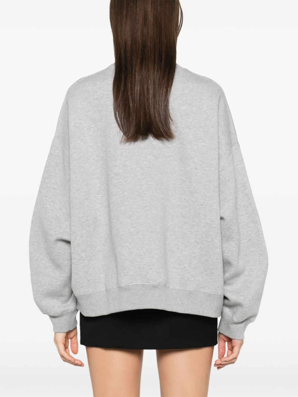 GUCCI Women's Grey Mini Sweatshirt with Embossed Logo