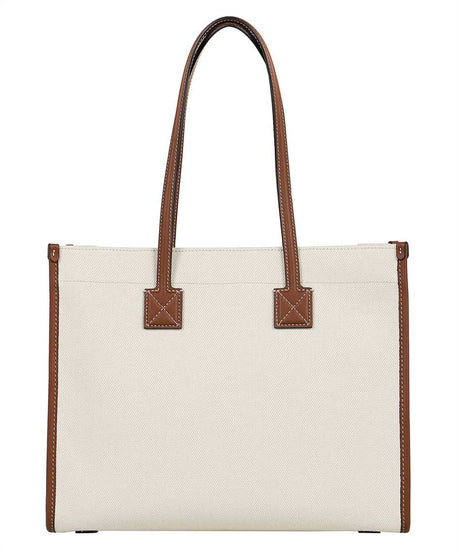 BURBERRY Tan 100% Cotton Tote Handbag for Women | FW24 Collection