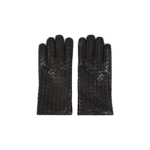 BOTTEGA VENETA Intreccio Leather Gloves for Men