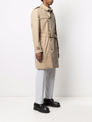 BURBERRY Men's Kensington Midi Trench Jacket in Beige for SS23