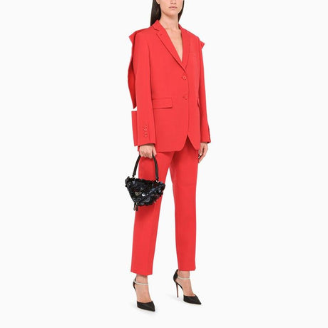 BURBERRY Chic Red Single-Breasted Blazer