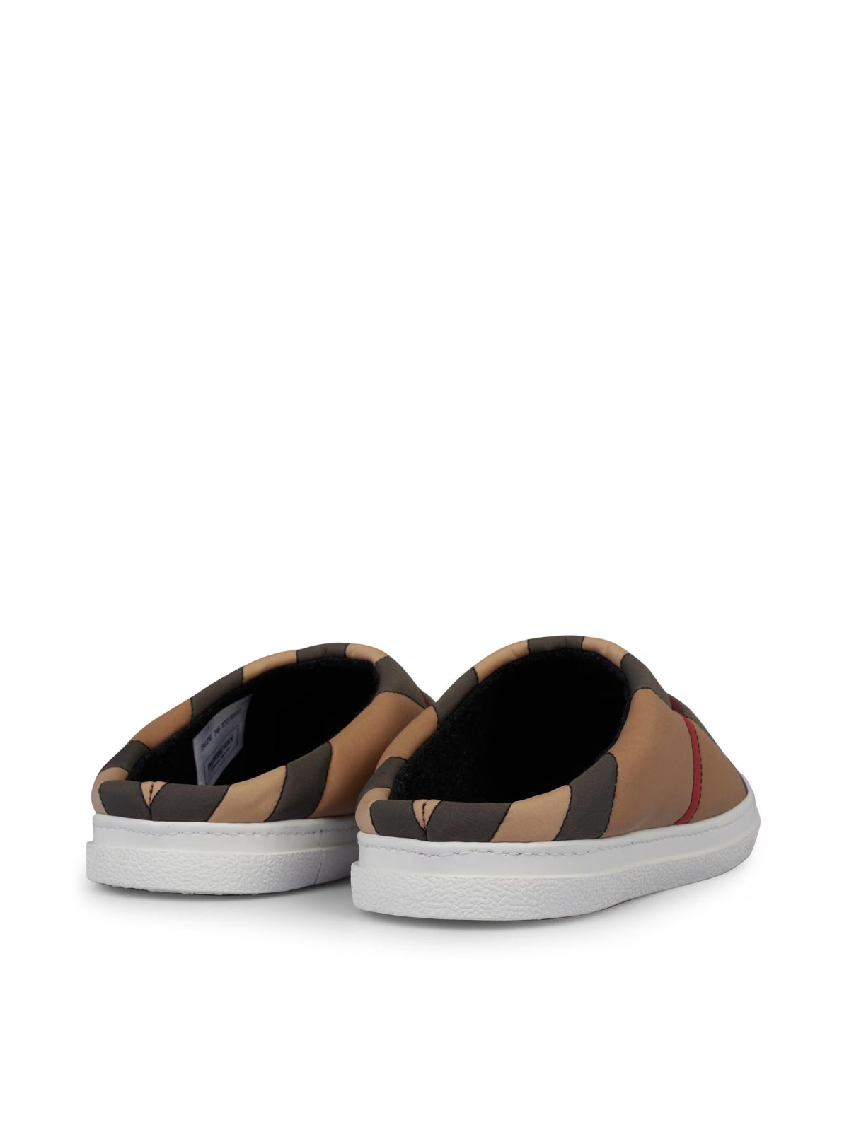 BURBERRY Check Story Logo Flat Sandals for Women