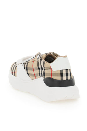 BURBERRY Vintage Check Fabric Sneakers for Men