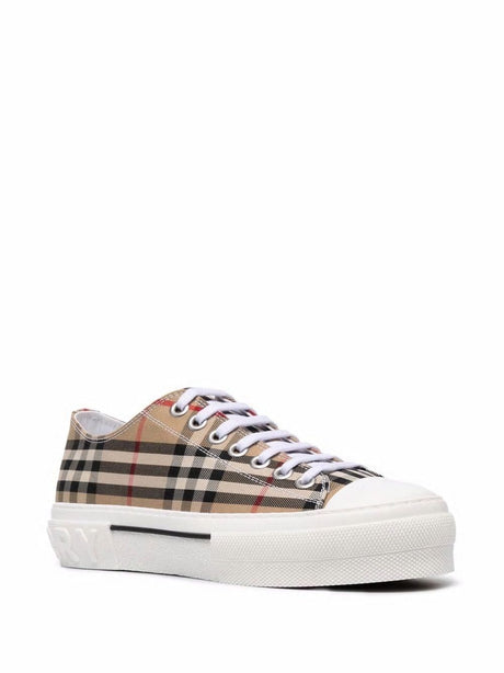 BURBERRY Beige Vintage Check Sneakers for Men - SS24