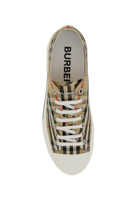 BURBERRY Vintage Check Canvas Sneakers for Men - FW23 Collection