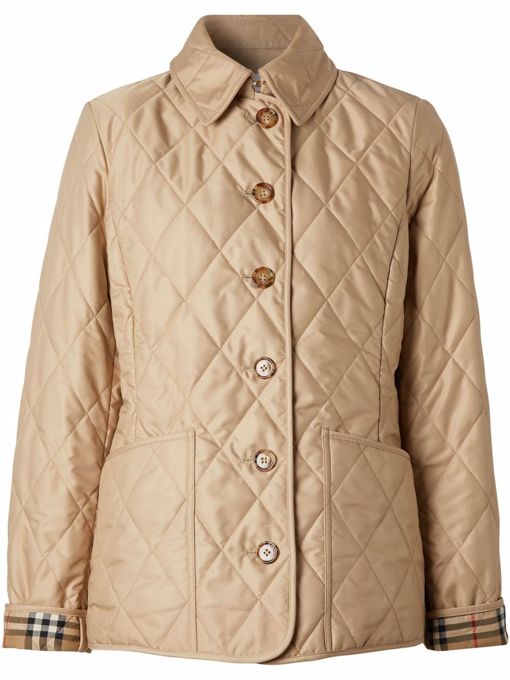 BURBERRY BEIGE QUILTED FERNLEIGH JACKET