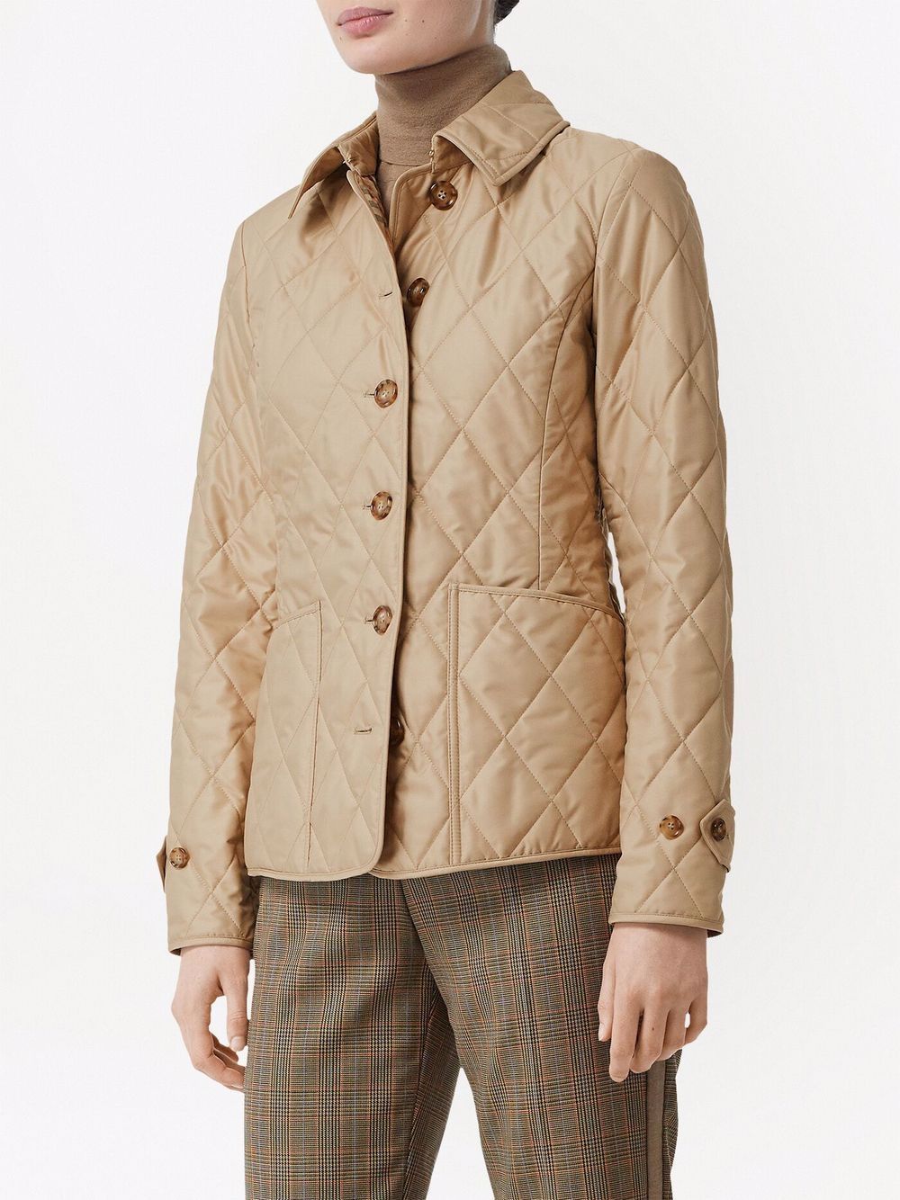 BURBERRY BEIGE QUILTED FERNLEIGH JACKET