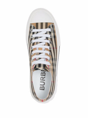 BURBERRY Vintage Check Beige Low Top Trainer for Women