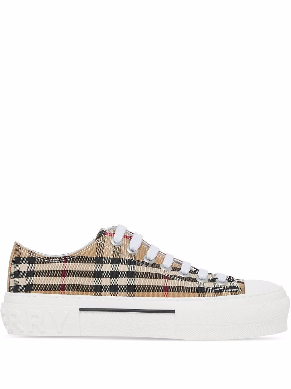 BURBERRY Vintage Check Beige Low Top Trainer for Women