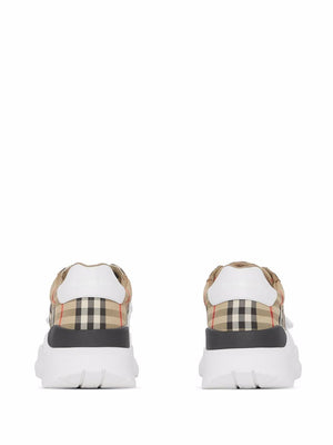 BURBERRY Tan Checkered Sneaker for Women - SS24 Collection