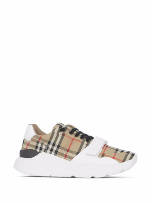 BURBERRY Tan Checkered Sneaker for Women - SS24 Collection